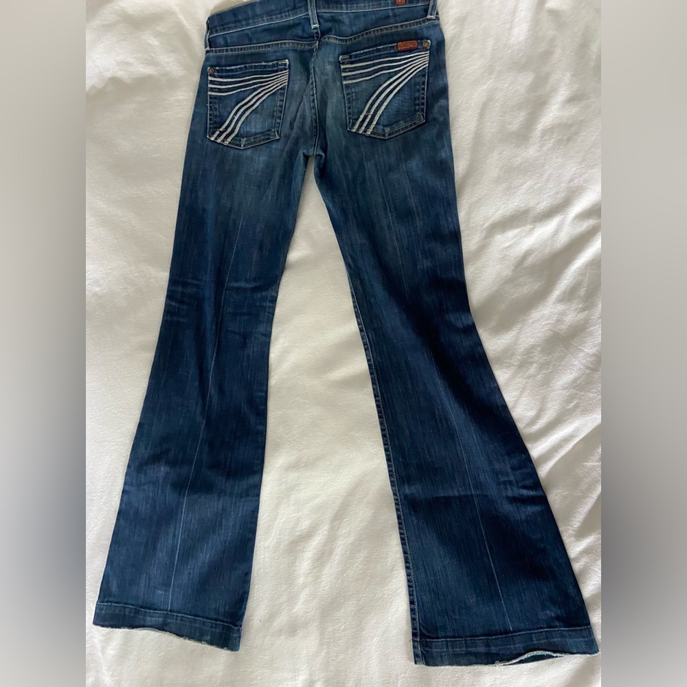 Seven 7 For All Mankind Dojo Low Rise Flare Jeans size 28